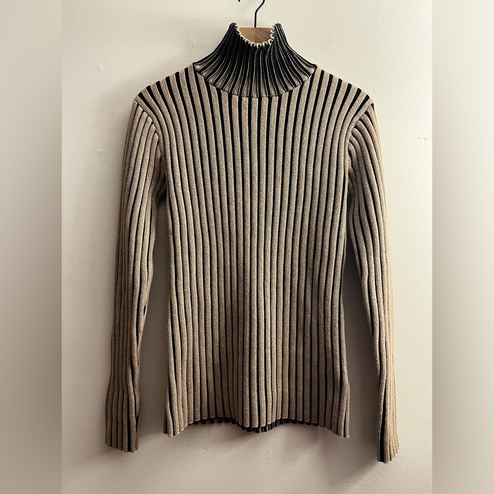Victoria Beckham Ribbed Wool Turtleneck Sweater 4